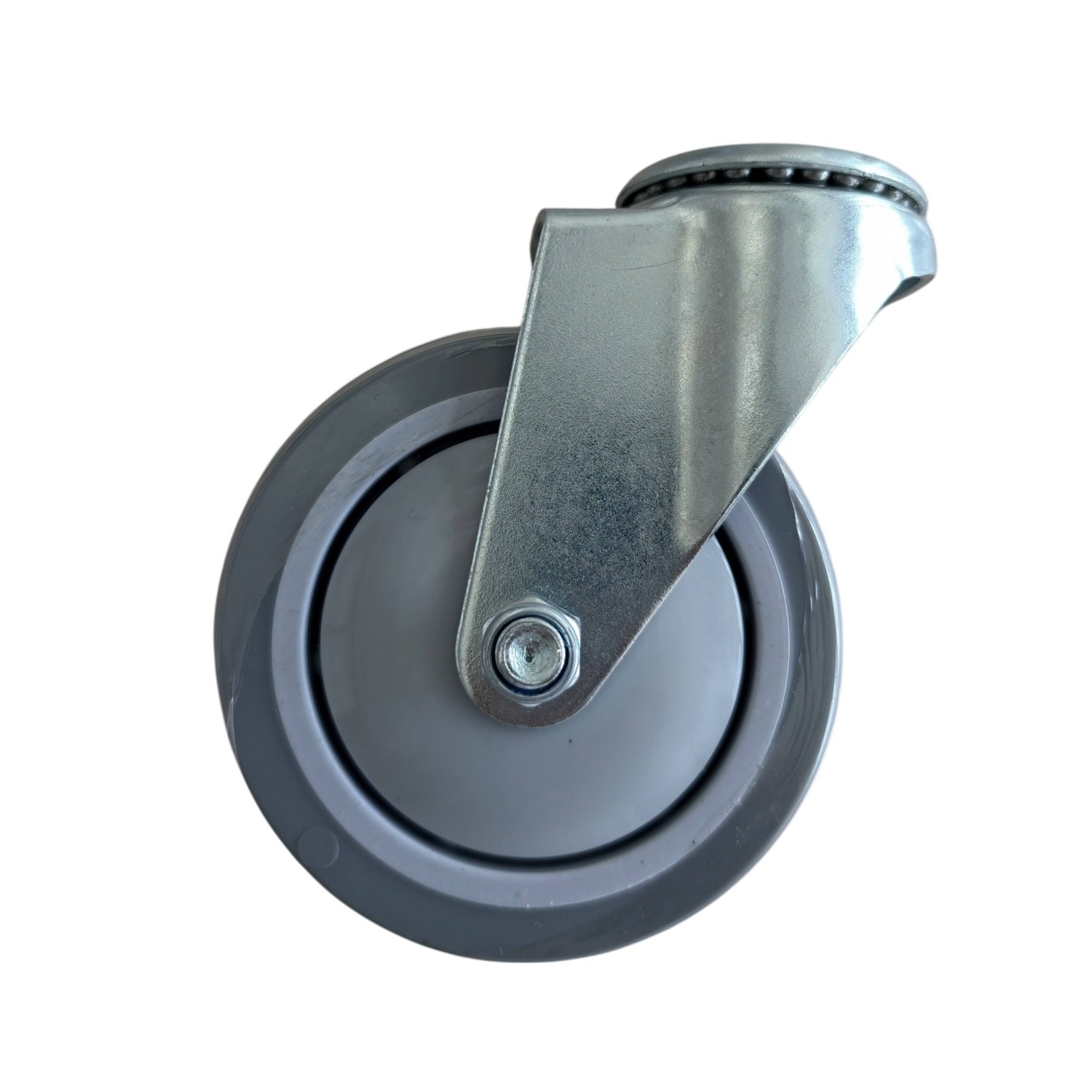 520100h(12) - Колесо для покупательских тележек 100мм(под болт М12, термопласт. рез, двойной шарик.)